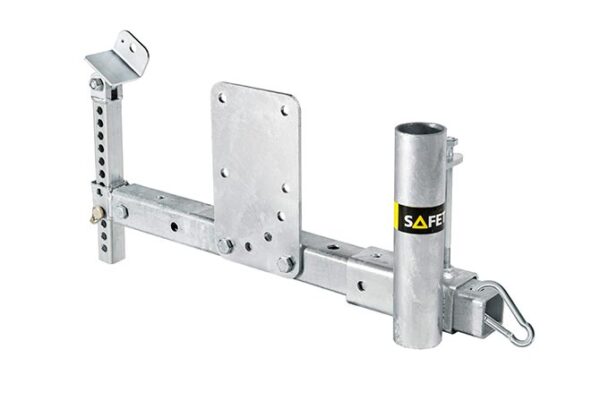 Flex eave brackets with counterhold for safety barriers on roof edges