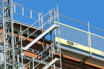 Stair tower edge protection